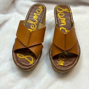 Sam Edelman Brown Wedge Sandals